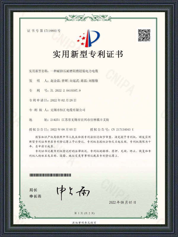 Sertifikat Paten Model Utilitas