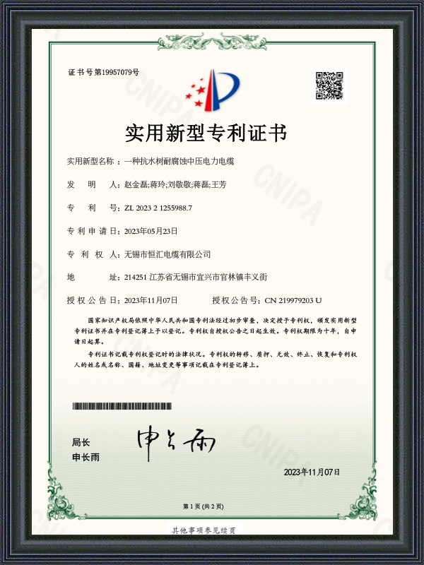 Sertifikat Paten Model Utilitas